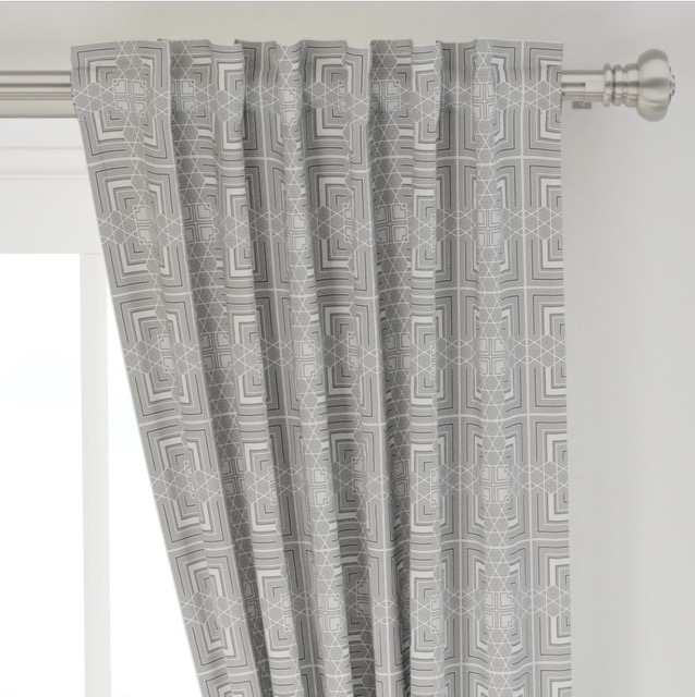 Gray Pattern Curtains