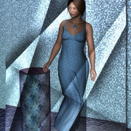 Blue Dress Fashion Illustration Gingezel.jpg